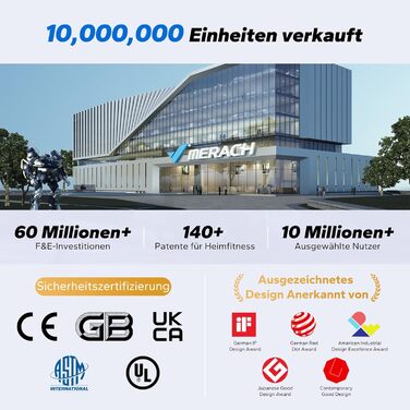 Гребний тренажер MERACH R15B3 з APP, складаний, тихий, з розширеними направляючими