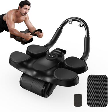 Автоматичний ролер для пресу, 1,5 м з наколінником та таймером, регульована підставка для ліктів