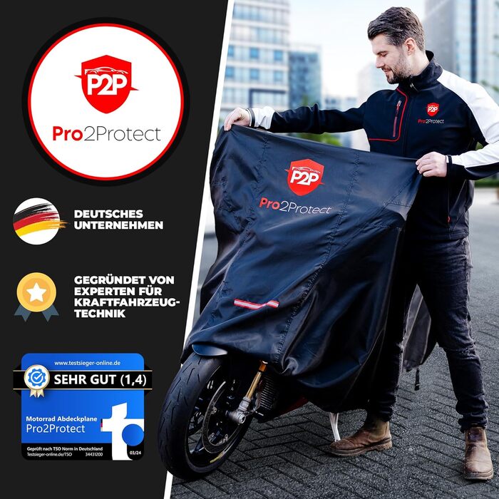 Водонепроникна накривка для мотоцикла Pro2Protect: захист від негоди, для мопедів, ролерів, Vespa, моторолерів