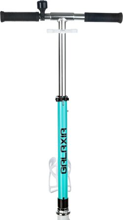 Самокат Raven Galaxia White/Mint для дорослих та дітей, складаний, 200 мм, без ручного гальма, з дзвінком і тримачем для пляшки