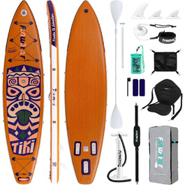 Надувна SUP-дошка FunWater 350 см з сидінням, подвійне весло та насос для сапсерфінгу