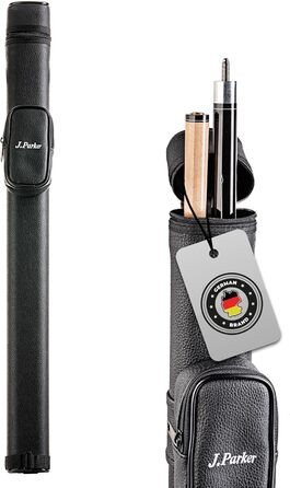 Чохол для більярдної cue J. Parker Billardköcher: для 2-х cue, чорний, 85 см, з аксесуарами та ремінком