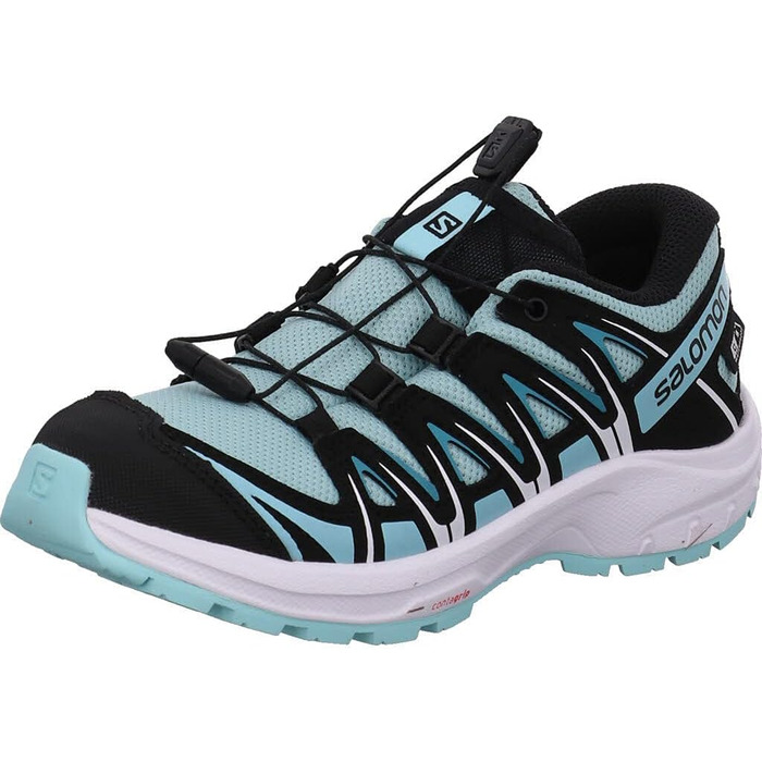 Дитячі трейлранні кросівки Salomon XA Pro 3D Climasalomon Waterproof для хлопчиків та дівчаток (29 EU, Пастельно-бірюзовий, Чорний, Танажерний бірюзовий)