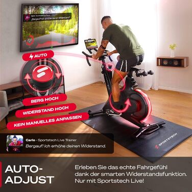 Sportstech sBike Lite: Розумний велотренажер з LED-дисплеєм та інтегрованим додатком для Full Body Workout - Німецька якість