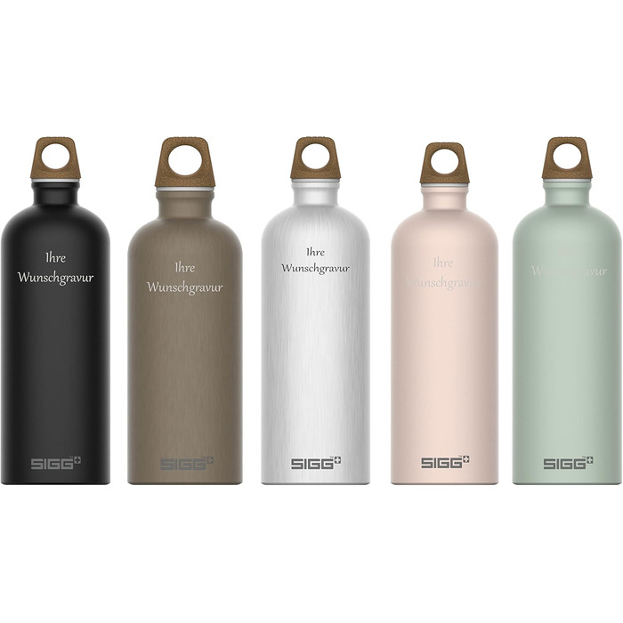 Пляшка для води SIGG Traveller MyPlanet 1 л, алюмінієва, з гравіюванням і вибором кольору