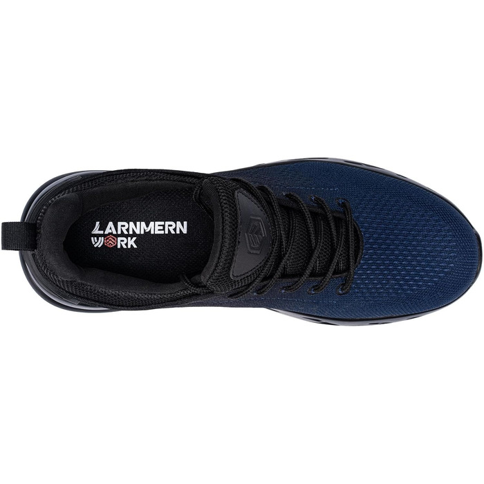 Водонепроникне взуття LARNMERN для чоловіків: спортивне, кухонне, туристичне, повсякденне, фітнес (43 EU, широка колодка, чорно-синій)