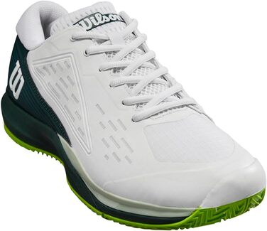 Тенісне взуття Wilson Rush Pro Ace Clay для ґрунту, розмір 47 1/3 EU, білий, Ponderosa Pine, Jasmine Green