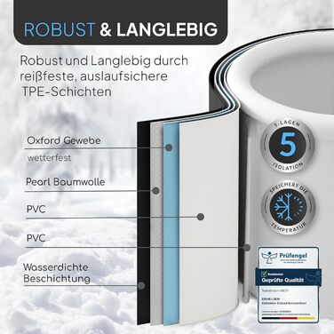 Електричне крио-ванна для спорту та початківців, 80 см, повний комплект - криотерапія вдома. Чорна емальована ванна з 5 шарами ізоляції