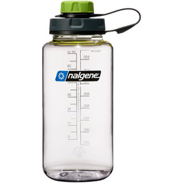 Пляшка Nalgene Everyday Weithals 1 л, прозора, зелена кришка
