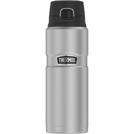 Термос-бутилка Thermos Stainless King 0,7 л з нержавіючої сталі, матова, з кришкою Safe Flow, 15 годин гарячого/24 години холодного, пляшка для води та чаю, придатна для миття в посудомийній машині, BPA-free