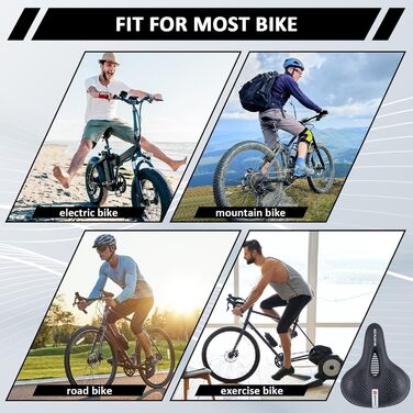 Велосипедний сидіння з Memory Foam, ергономічне для чоловіків та жінок, XL