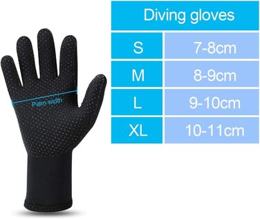 QKURT Рукавички для дайвінгу з неопрену, XL - рукавички для плавання, серфінгу, каякінгу, снорклінгу, вітрильного спорту, катання на човні