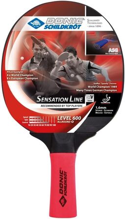 Тенісний стіл Donic-Schildkröt Sensation Line 600 з ручкою ASG, губка 1,6 мм, покриття Prestige - ITTF, артикул 724402