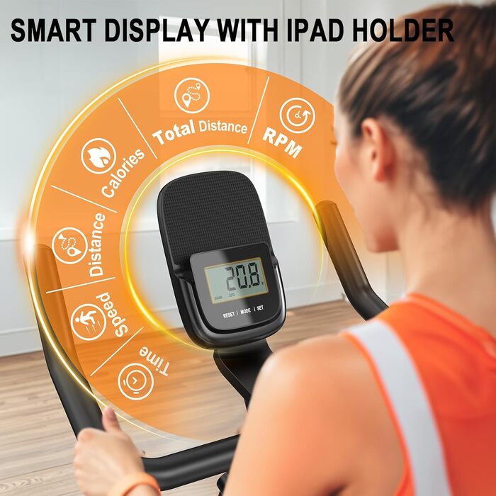 Велотренажер MettleMatic з Bluetooth, магнітний, LCD, 160 кг