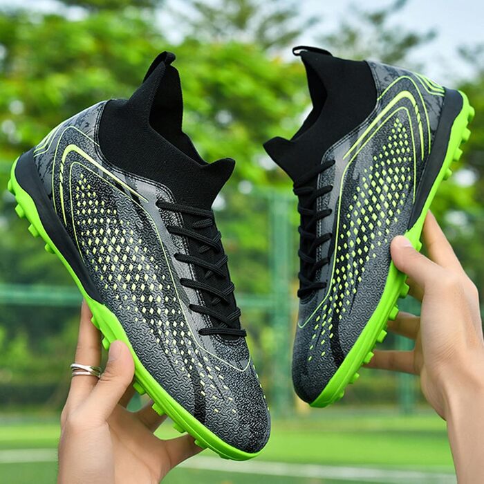 Дитячі футбольні бутси Donbest для хлопчиків: бутси для штучного газону, AG, FG, з шипами, професійні, чорний, 36 EU