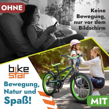 Дитячий велосипед BIKESTAR 18 дюймів для хлопчиків і дівчаток від 5 років Urban Jungle