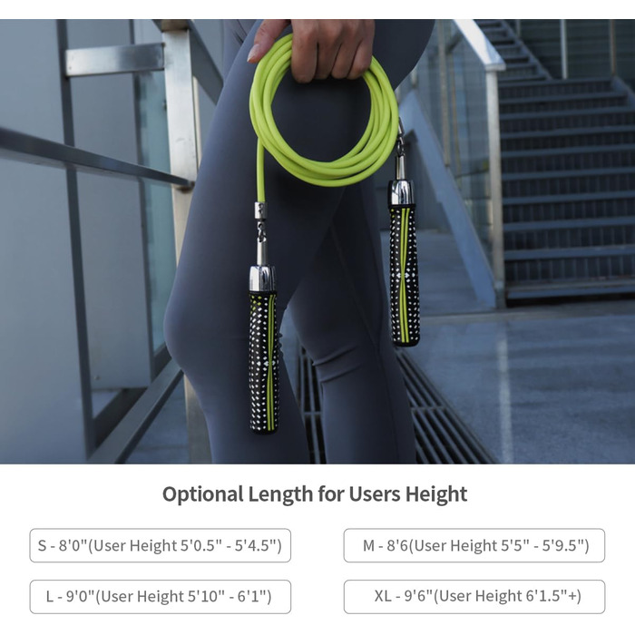 Стрибкове канат HEREROPE для швидкості, кардіо, боксу та тренувань. Канат зі сферичним підшипником, зручна та ергономічна ручка, не заплутується. Підходить для чоловіків та жінок. Довжина 8'4 (для зросту 164-175 см).