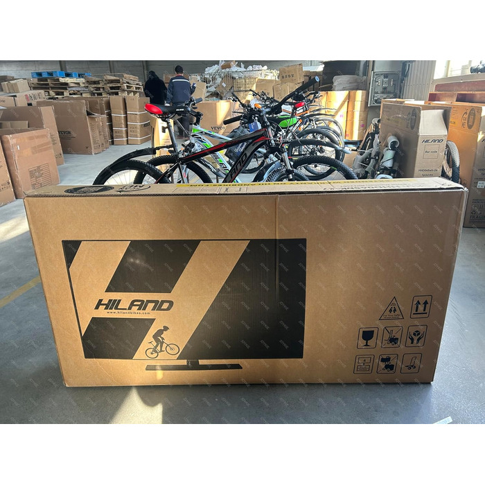 Гірський велосипед Hiland MTB 26/27,5 дюймів з алюмінієвою рамою, дисковими гальмами, спицевими колесами, для підлітків і дорослих, чорний/білий/червоний