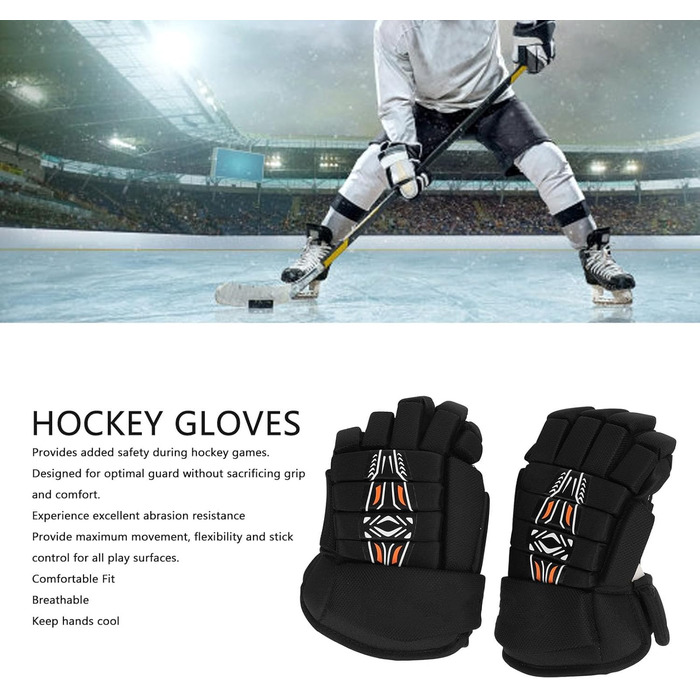 Рукавички для хокею Goshyda, 1 пара: для ігрового хокею, роликового хокею, хокею на траві, 10 дюймів