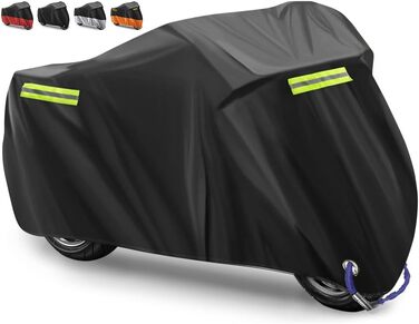 Чохол для мотоцикла 210D Oxford, захист від подряпин, водовідштовхувальний, для Harley-Davidson, Honda, Suzuki, Yamaha (245 x 105 x 125 см)