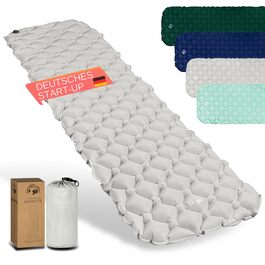 Килимок туристичний надувний Backpacker's Journey – Ultraleichte, легкий та компактний для кемпінгу, велопоходів та відпочинку на природі. Сірий