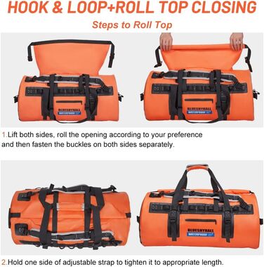 Водонепроникний мішок Blueshyhall Dry Bag 30L (60L) - рюкзак, ролтоп, для каякінгу, кемпінгу, риболовлі, плавання, серфінгу, сплавів
