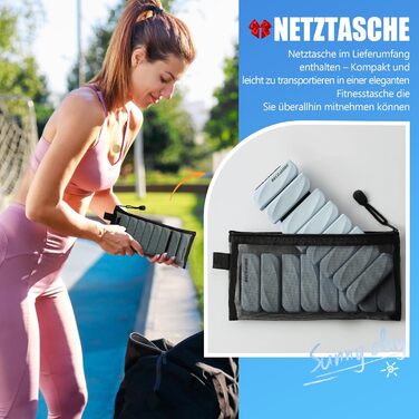 Гантелі на ногу/зап'ястя BECOJADDE 0.45/0.9 кг (набір 2 шт.) для кардіо, силових тренувань та фітнесу