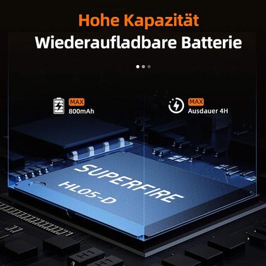 Налобний ліхтар SuperFire LED, 2 шт., перезаряджається USB, з червоним миготком, 5 режимів, регульований, для дорослих та дітей, біг, рибалка, кемпінг, водонепроникний, чорний