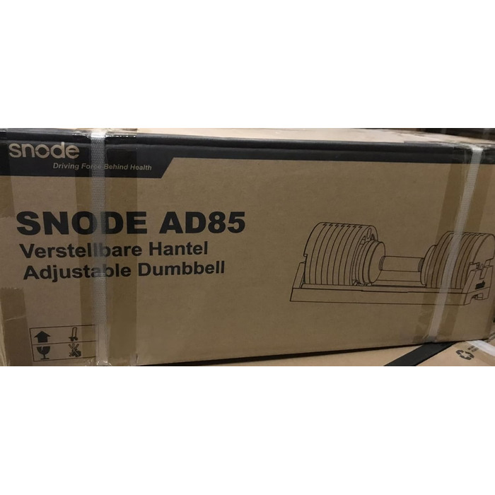Регульовані гантелі SNODE AD85 40 кг, набір 2 шт., литий чавун, рифлений хват, ударостійкі, швидке регулювання ваги (6-40 кг), чорний диск