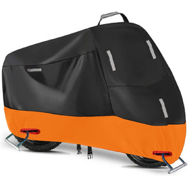 Водонепроникний чохол для мотоцикла Motorrad Abdeckplane 300D, XL (230x90x125cm) з 5 світловідбиваючими смугами, 2 отворами для замка та сумкою