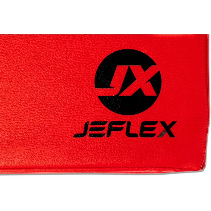 Складаний гімнастичний мат Jeflex 200x100x8 см, німецький, для фітнесу, йоги, дитячої кімнати, червоний/чорний