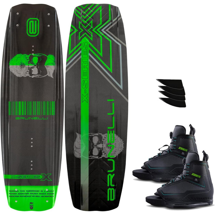 Комплект вейкборда Brunelli Carbon 138 см з кріпленнями Jobe Maze