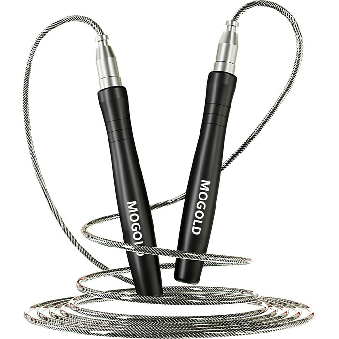 Стрибкове канат для боксу та CrossFit преміум-якості, без заплутування, самозатягування, без гвинтів, чорний