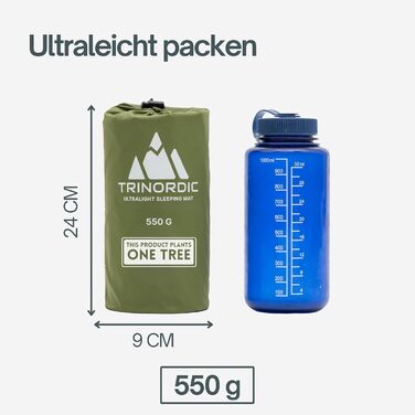 Isomatte TRINORDIC 550g Ultraleicht: Легкий килимок для кемпінгу та походів