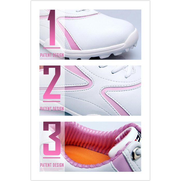 Водонепроникні жіночі гольф-шоу PGM з шипами, рожеві, 34 EU