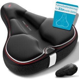 Покриття на велосипедний сідло з двошаровою піною Memory Foam, ергономічне крісло для велосипеда, для жінок та чоловіків. Підходить для більшості велосипедів. Перед покупкою виміряйте сідло. YG57