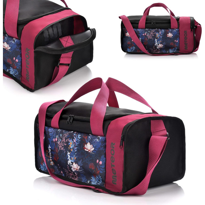 Спортивна сумка-торба Meteor для дітей та дорослих, водонепроникна сумка для басейну, фітнесу та подорожей, квітковий принт, 43x20x25 см, 20-40Л