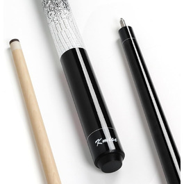 Більярдний кий Kmise професійний, 147 см, канадський клен, шкірна піка 13 мм, антиковзний грип, для дорослих/початківців/професіоналів, чорний (540г)