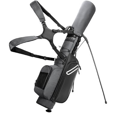Сумка для гольф-клубів на 7 місць, компактна, для поля та тренувального майданчика, легка, з ергономічним двошаровим ременем (Сіра)
