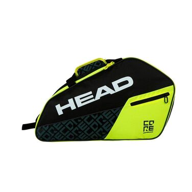 Пов'язка для голови Core Padel Combi чорно-неоново-жовта, універсальний розмір