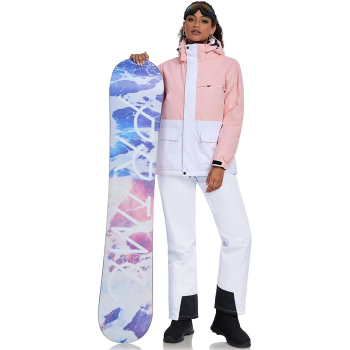 Жіночий комплект гірськолижний: куртка та штани HOTIAN, водонепроникний, вітрозахисний, теплий, для сноуборду та гірськолижного спорту