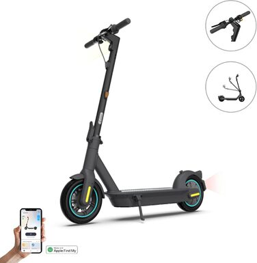 Електросамокат Segway-Ninebot MAX G30D II для дорослих, з дорожньою сертифікацією, 20 км/год, запас ходу 65 км, 2021, сірий
