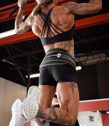 Пояс для підтягувань Gymreapers з ланцюгом для важкої атлетики, підтягувань та віджимань - міцна сталева ланцюг для додаткових силових тренувань, колір Ranger Green