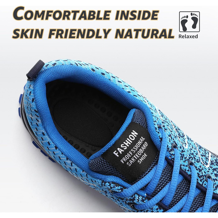 Чоловічі кросівки ASHION: дихаючі, легкі, для бігу та повсякденного носіння, розмір 43 EU, блакитні