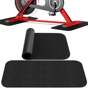 Захисний килимок під фітнес-тренажер та бігову доріжку, шумопоглинаюча підкладка 28x70 см, 6 мм, 2 шт. в комплекті