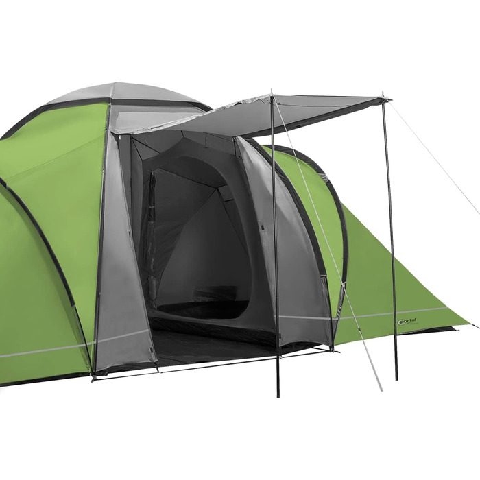 Намет Portal Outdoors Beta 6: просторий 2-кімнатний зелений намет з сумкою для зберігання