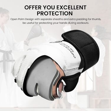 Набір рукавичок та захисту для ніг Taekwondo, боксерські рукавички для чоловіків, жінок, молоді, захист кісточок, MMA рукавички, тренувальні рукавички для боксерського мішка, бокс, спортивні тренування