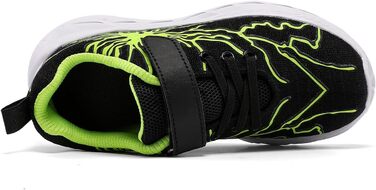 Дитячі спортивні кросівки для хлопчиків та дівчаток. М'яка підошва, дихаюча сітка, для занять спортом та активного відпочинку. Кольори: чорний, зелений. Розмір 29 EU