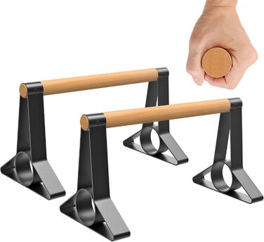Dolibest бруси для віджимань і калістеніки, паралетси для фітнесу, L-sit, стійки на руках, нековзні, середній розмір, 2 шт. для дому, залу та вулиці