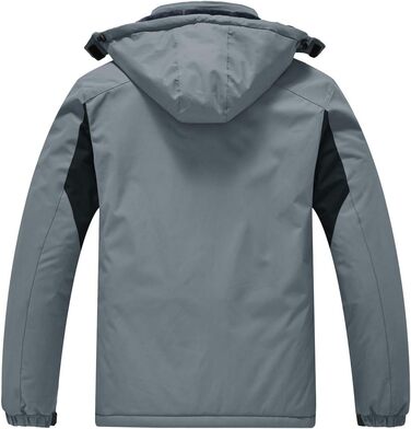 Чоловіча зимова куртка для туризму та активного відпочинку з капюшоном (Сірий, XL)